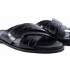 Pelle Pelle "Aruba" Slip-On Calfskin Sandal Black | Sandals