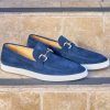 CARRUCCI BY MAURICE Suede Slip-On Horsebit Loafer Navy | Sneakers