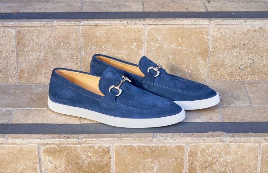 CARRUCCI BY MAURICE Suede Slip-On Horsebit Loafer Navy | Sneakers