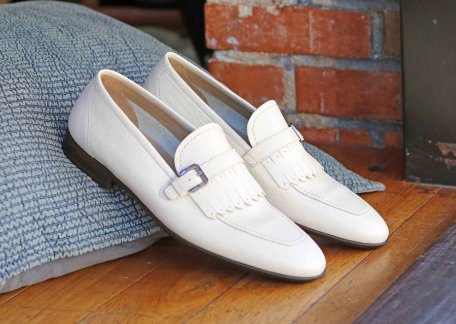 Corrente Corrente Deerskin Slip-On Loafer White | Loafers