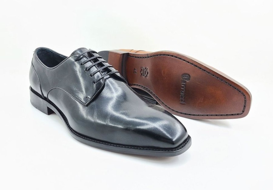 CARRUCCI Burnished Calfskin Lace-Up Shoe Black | Lace-Ups