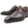 Ugo Vasare Edward Sr. Burnished Calfskin Monkstrap Shoe Brown | Monkstraps