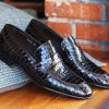 Corrente Corrente Crocodile Printed Calfskin Penny Loafer Brown | Loafers