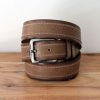 Maurice Stitched Leather Belt Taupe | Belts