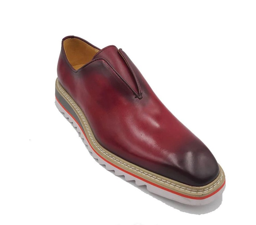 Carrucci by Maurice Style: 550-08-Burgundy | Loafers