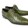 Mezlan Anderson Crocodile Oxford Olive | Exotics