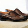 Ugo Vasare Hudson Burnished Calfskin Lace-Up Oxford Brown | Lace-Ups