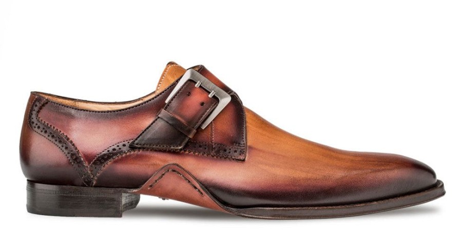 Mezlan Mezlan Patina Monkstrap Shoe Tan/Rust | Monkstraps