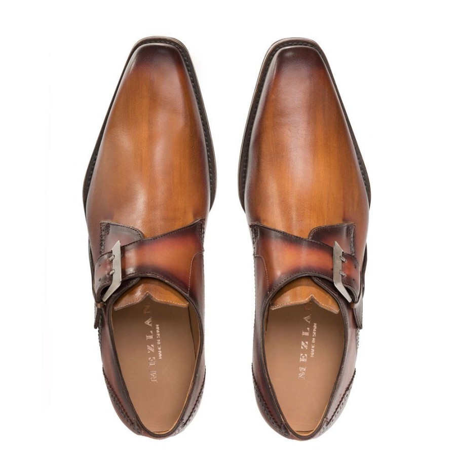 Mezlan Mezlan Patina Monkstrap Shoe Tan/Rust | Monkstraps