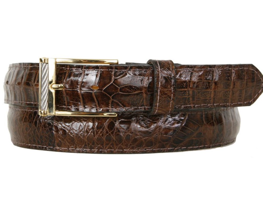 Maurice Baby Crocodile Belt Brown | Belts