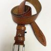 Maurice Pebble Leather Belt Sport/Rust | Belts