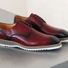 CARRUCCI Burnished Calfskin Lace-Up Shoe Burgundy | Lace-Ups