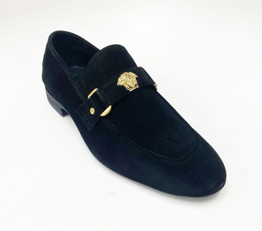 Pelle Pelle Suede Slip-On Loafer Black | Suede