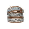 Corrente Corrente Crocodile Printed Calfskin Belt Silver | Belts