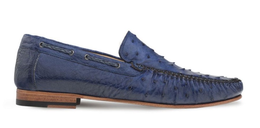 Mezlan Mezlan Ostrich Dress Moccasin Jeans | Exotics