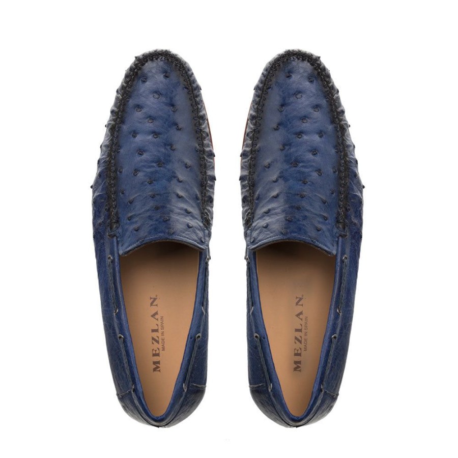 Mezlan Mezlan Ostrich Dress Moccasin Jeans | Exotics