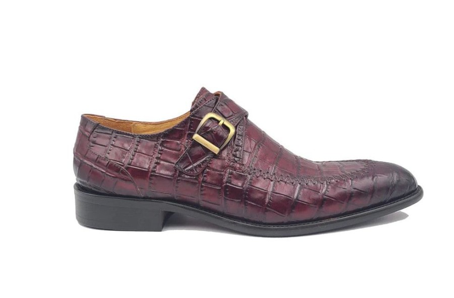 CARRUCCI Style: 479-13-Burgundy | Monkstraps