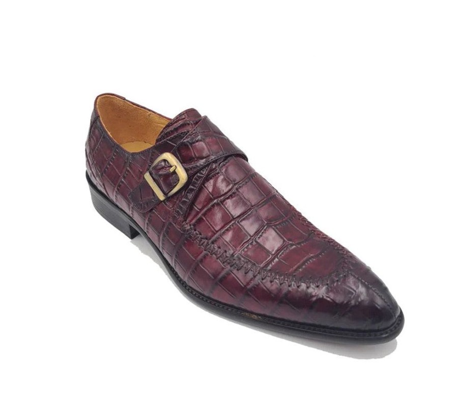 CARRUCCI Style: 479-13-Burgundy | Monkstraps