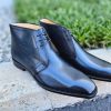 CARRUCCI Calfskin Chukka Boot Navy | Boots