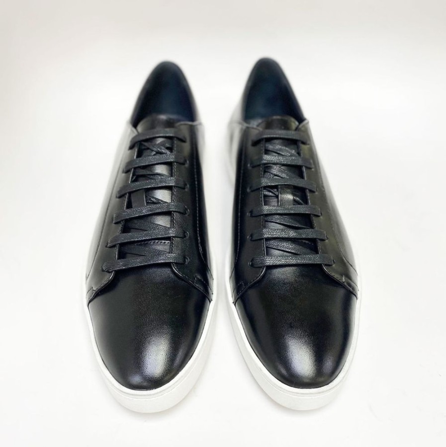 Maurice Calfskin Lace-Up Sneaker Black | Sneakers