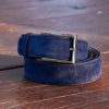 Maurice Suede Belt Navy | Belts