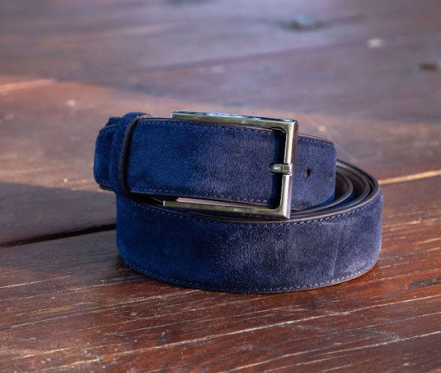 Maurice Suede Belt Navy | Belts