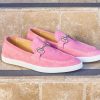 Carrucci by Maurice Suede Slip-On Horsebit Loafer Pink | Sneakers