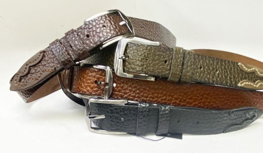 Maurice Pebble Leather Belt Brown | Belts