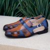 Maurice Maurice Calfskin Slip-On Sandal/Shoe Cognac/Navy | Sandals