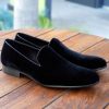 Maurice Maurice Velvet Venetian Loafer Black | Formal