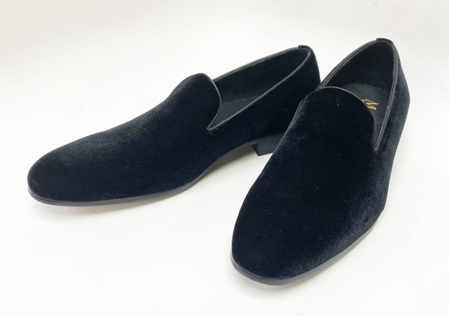 Maurice Maurice Velvet Venetian Loafer Black | Formal