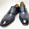 Ugo Vasare Daniel Burnished Calfskin Lace-Up Oxford Grey | Lace-Ups