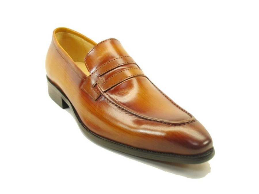 CARRUCCI Calfskin Slip-On Penny Loafer Cognac | Loafers