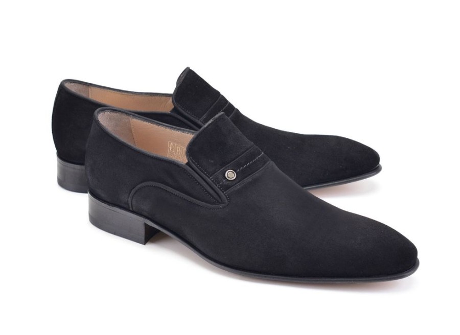 Pelle Pelle Suede Slip-On Loafer Black | Suede