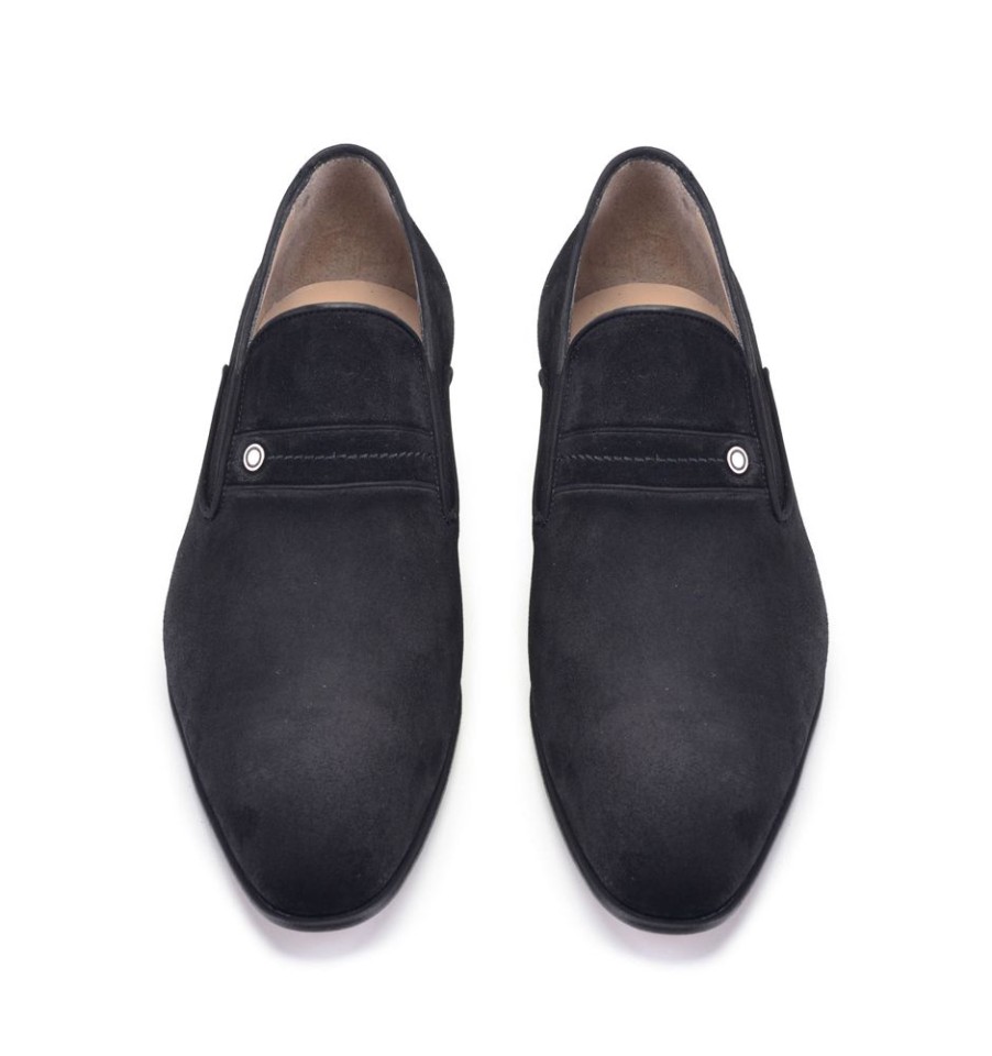 Pelle Pelle Suede Slip-On Loafer Black | Suede