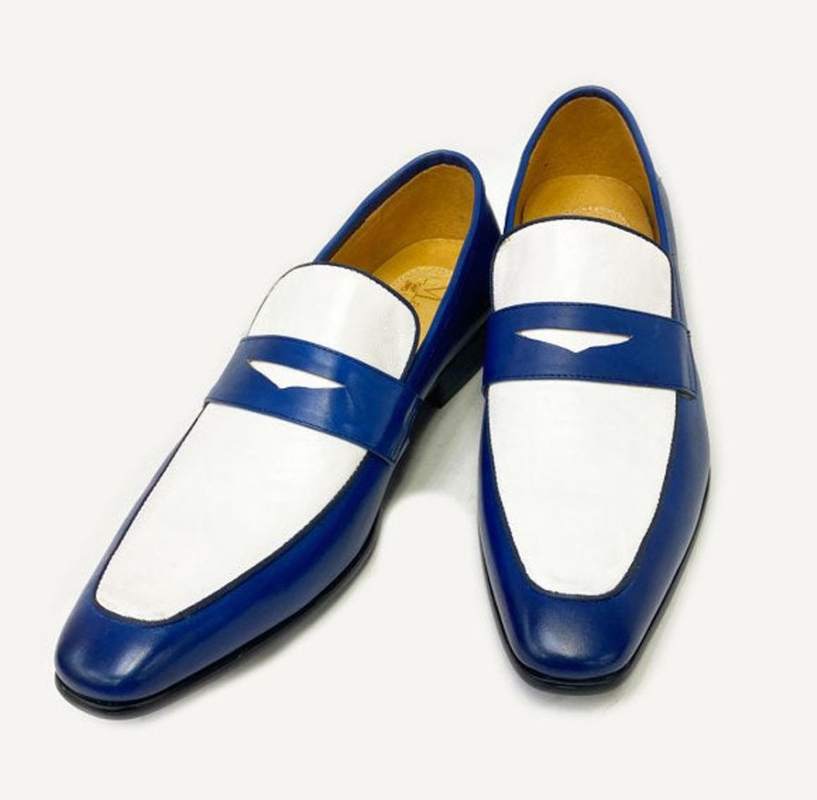 Maurice Style: 2240-12T-Navy/White | Loafers