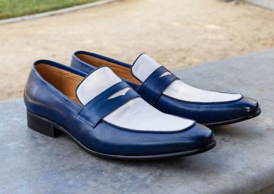 Maurice Style: 2240-12T-Navy/White | Loafers