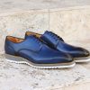 CARRUCCI Burnished Calfskin Lace-Up Shoe Navy | Lace-Ups