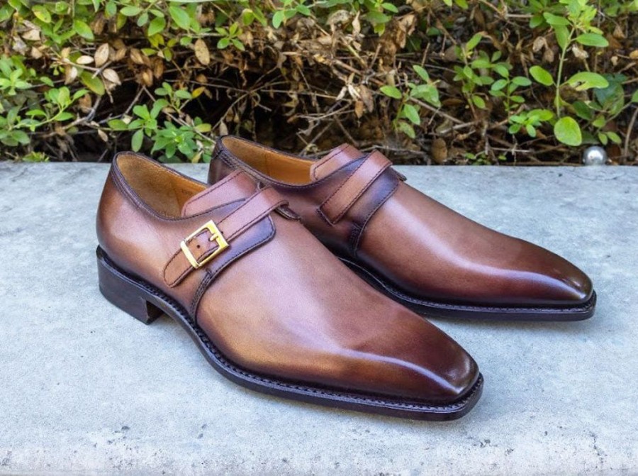 Ugo Vasare Ugo Vasare "Brooks" Monkstrap Shoe Walnut | Monkstraps