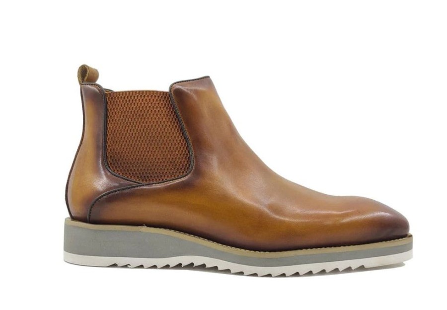 Maurice Burnished Calfskin Slip-On Boot Cognac | Boots