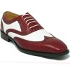 Carrucci by Maurice Calfskin Spectator Wingtip Oxford Red/White | Lace-Ups