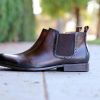 CARRUCCI Burnished Calfskin Slip-On Boot Chestnut | Boots