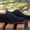 Ugo Vasare Derrick Suede Lace-Up Oxford Black | Suede