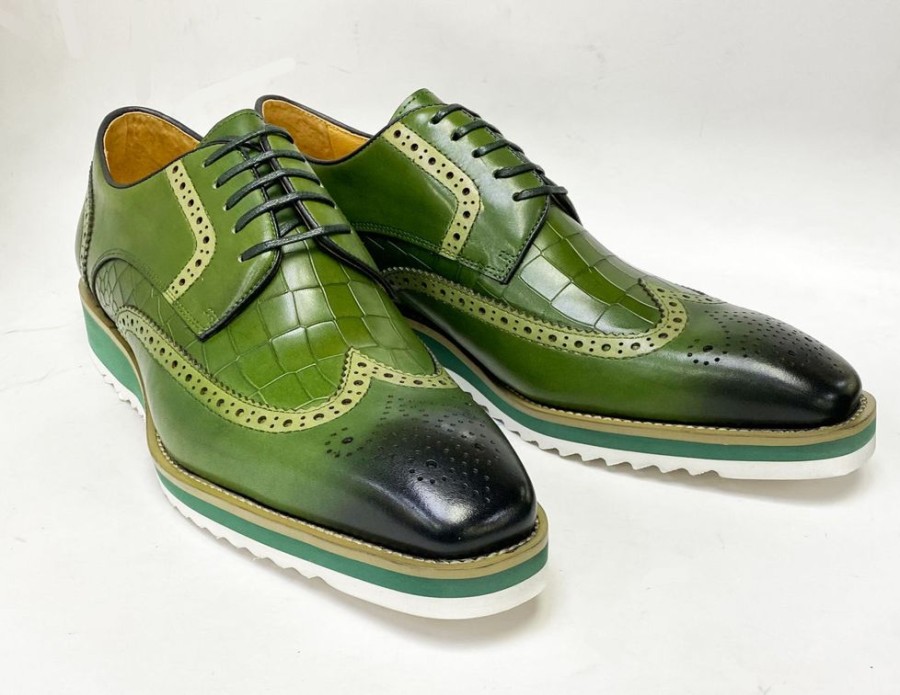 Carrucci by Maurice Style: 515-35-Olive | Lace-Ups