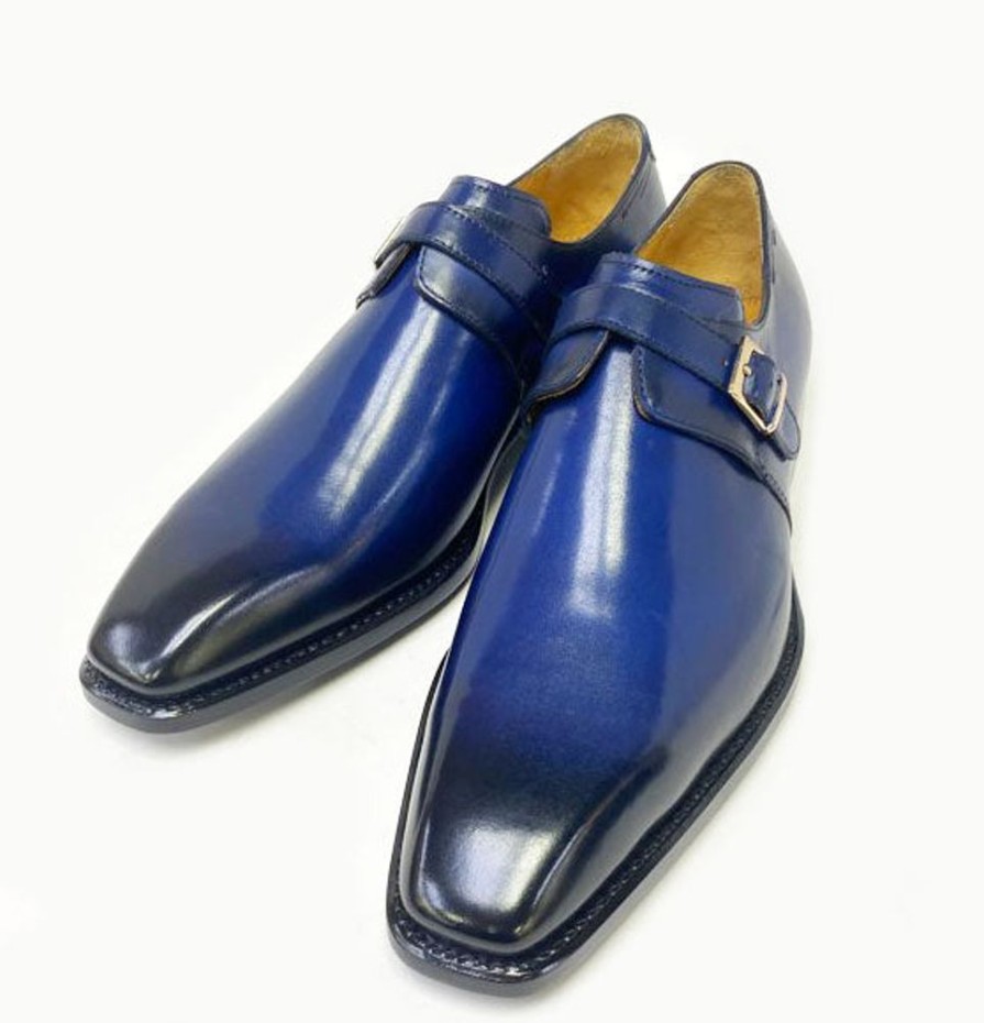 Ugo Vasare Ugo Vasare "Brooks" Monkstrap Shoe Navy | Monkstraps