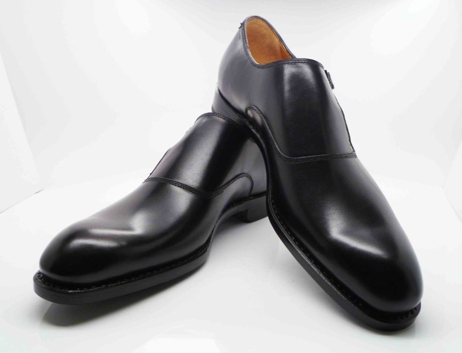 Ugo Vasare Burnished Calfskin "Fred" Monkstrap Black | Monkstraps