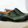 Ugo Vasare Hudson Burnished Calfskin Lace-Up Oxford Green | Lace-Ups