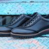 Corrente Corrente Calfskin & Deerskin Lace-Up Oxford Black/Grey | Lace-Ups