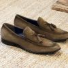 Jean Pierre Jean Pierre Suede Tasseled Loafer Olive | Suede