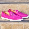 CARRUCCI BY MAURICE Suede Slip-On Horsebit Loafer Fuchsia | Sneakers